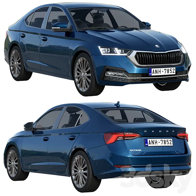 Skoda Octavia 2020 3DS Max Model