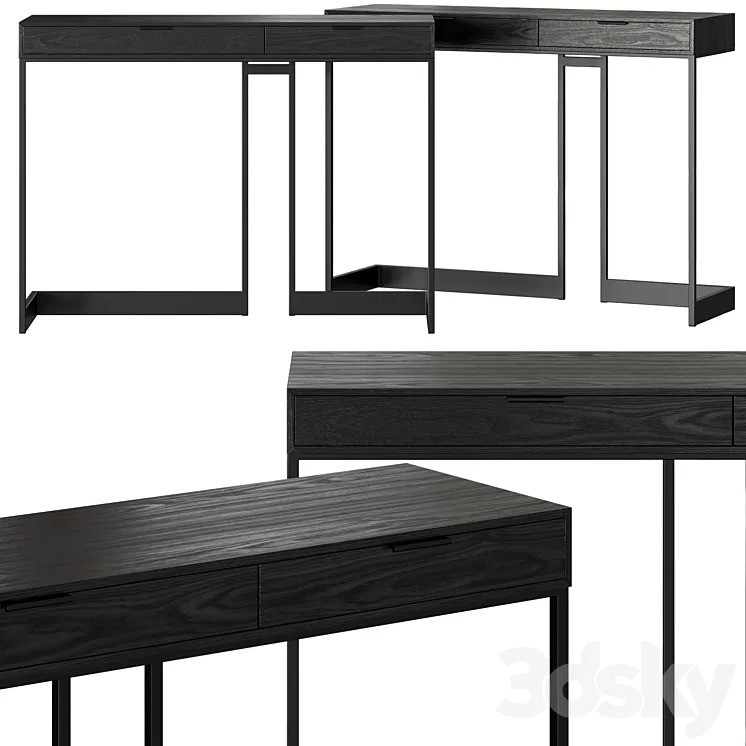 Skram Wishbone Drawer High Console Table 3DS Max