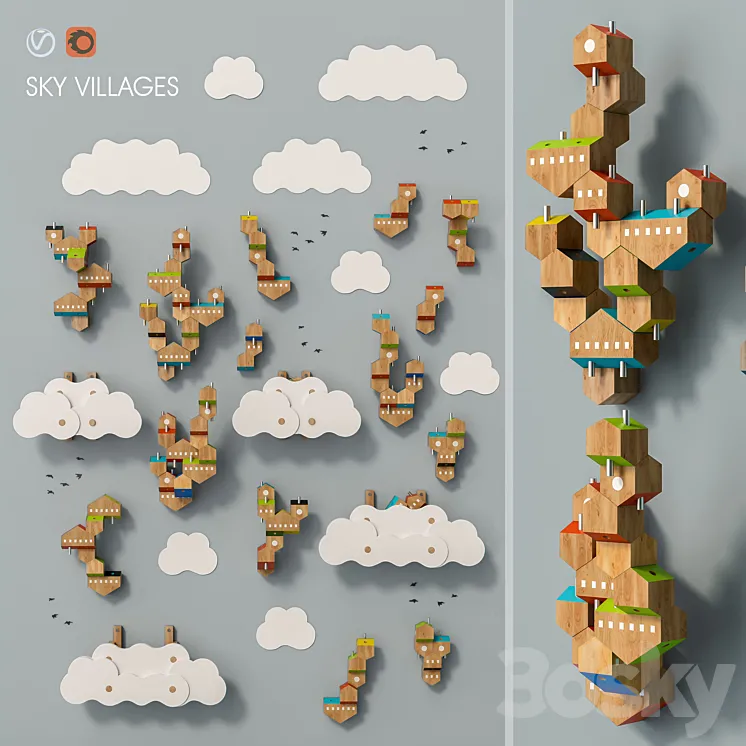 Sky Villages set 17 3DS Max