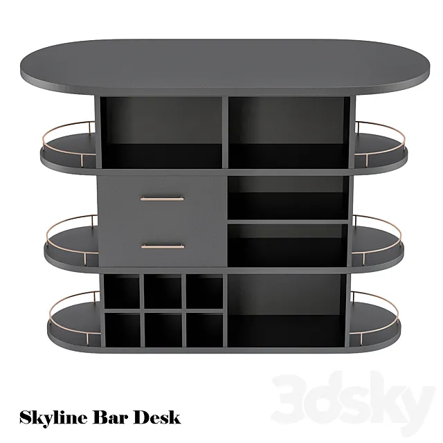 Skyline bar desk 3DSMax File