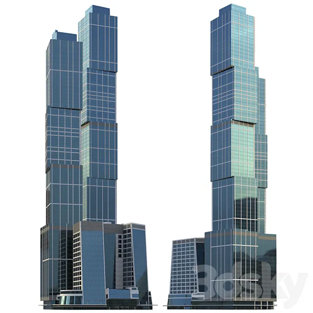 Skyscraper City of Capitals in Moscow City 3DS Max Model