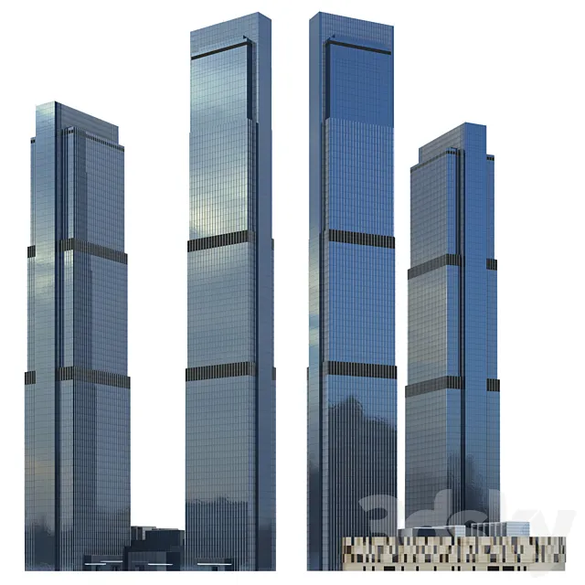 Skyscraper of the Neva Tower (Neva Towers Moscow-city). 3DS Max Model