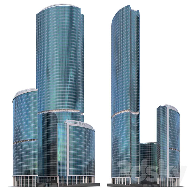 Skyscraper “Tower on the Embankment” in Moscow City 3ds Max