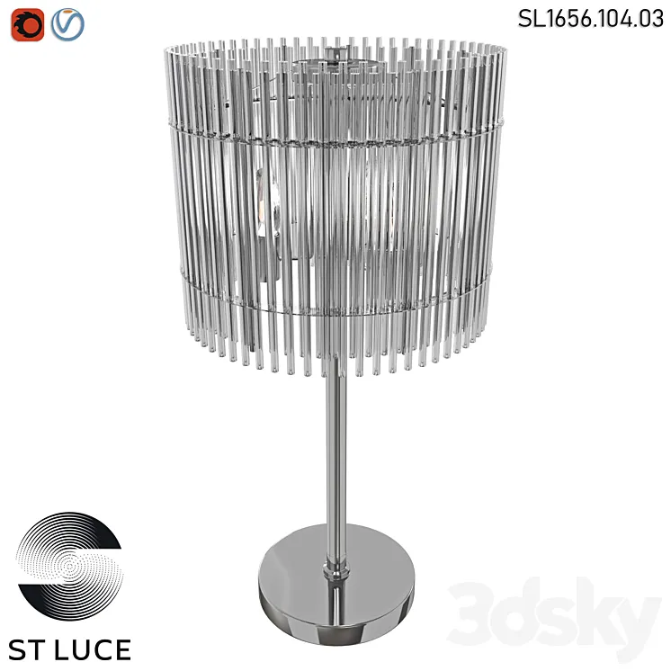SL1656.104.03 Bedside lamp ST-Luce Nickel\/Clear OM 3DS Max