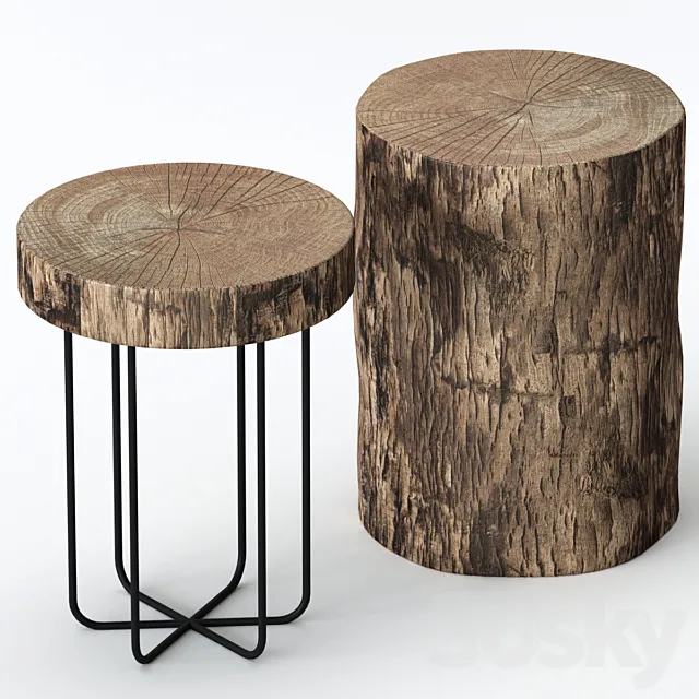 Slab coffee tables 3ds Max
