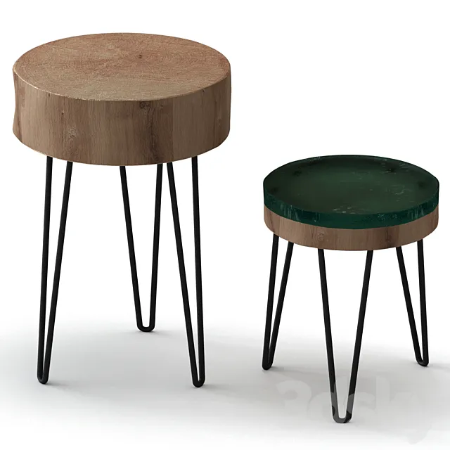 Slab coffee tables 3ds Max