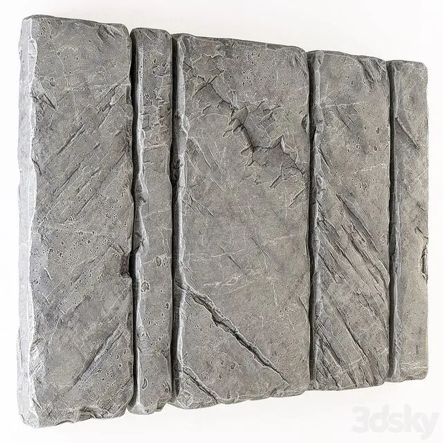 Slab stone wall n2 3dsMax Model