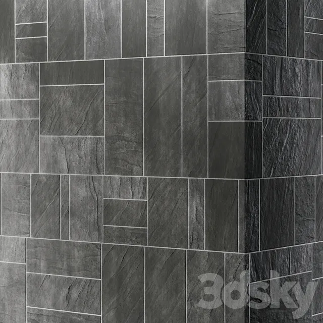 Slate tiles 3ds Max