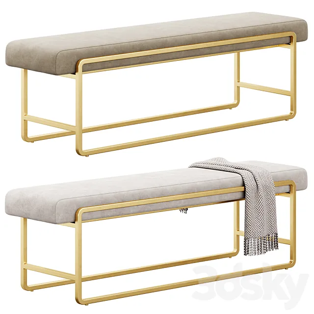 Sled Bench by FourHands 3ds Max