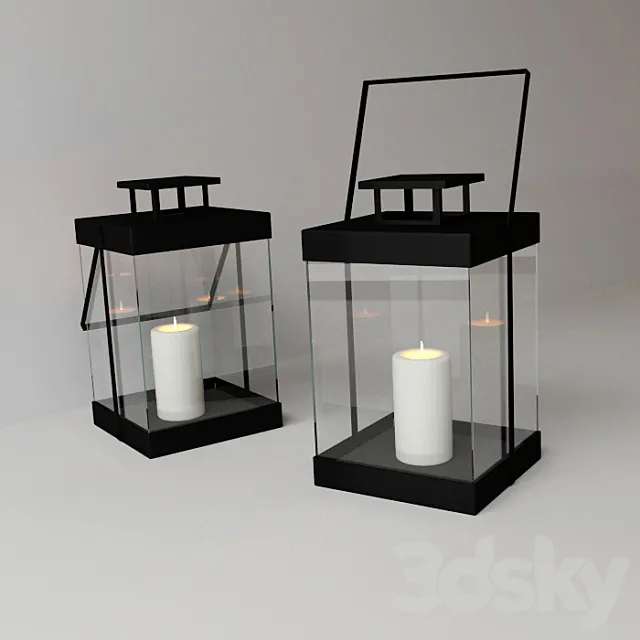 Sleek Hurricane Lantern 3DS Max Model