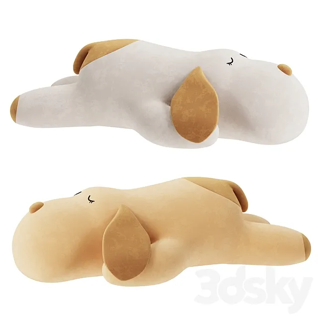 Sleeping Dog Plush 3dsMax Model