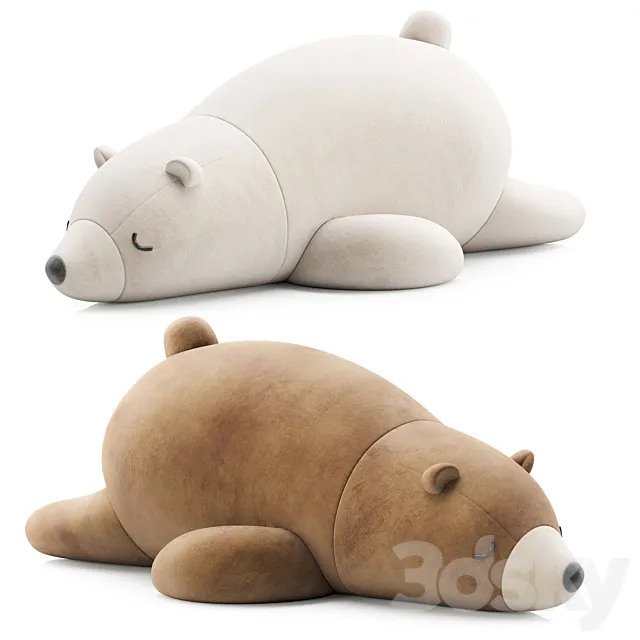 Sleeping Polar Bear 3ds Max