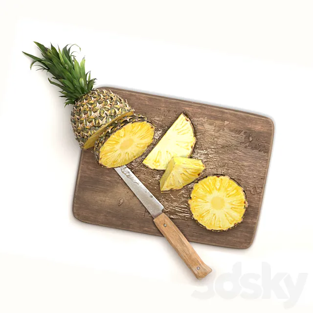 Sliced pineapple 3DSMax File