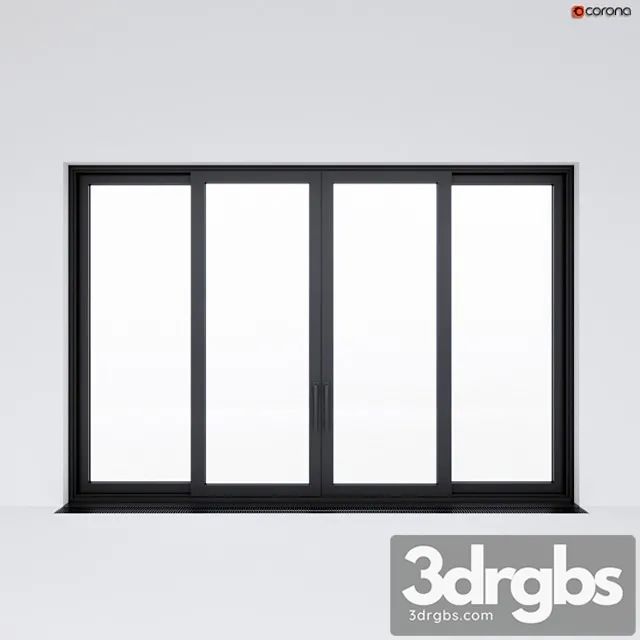 Sliding aluminum window (door) 2 3dsmax Download