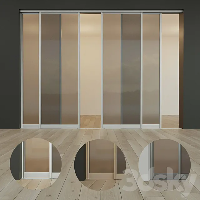 Sliding door. Partition. Closet. one 3ds Max