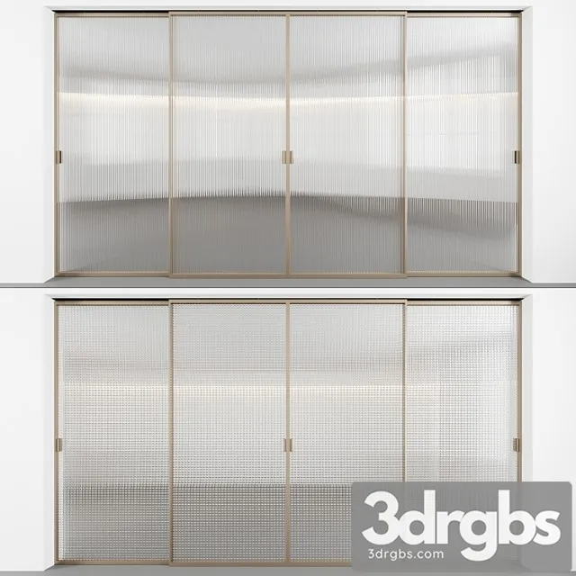 Sliding Doors With Embossed Glass 5 3dsmax Download