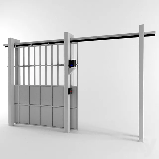 Sliding gates 3DS Max Model