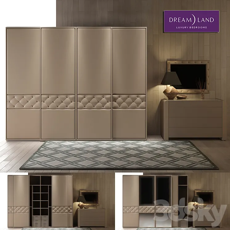 Sliding wardrobes Dolores DREAM LAND 3DS Max