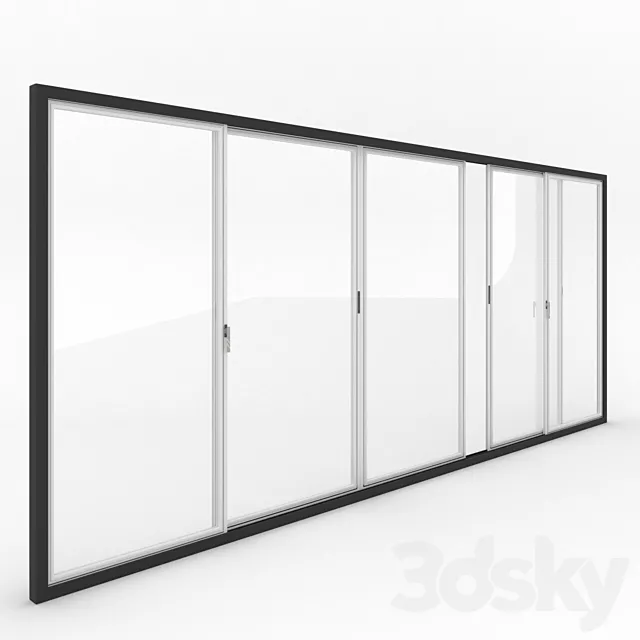 Sliding window 3DS Max Model