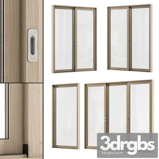 Sliding wooden window modern – windows set 02