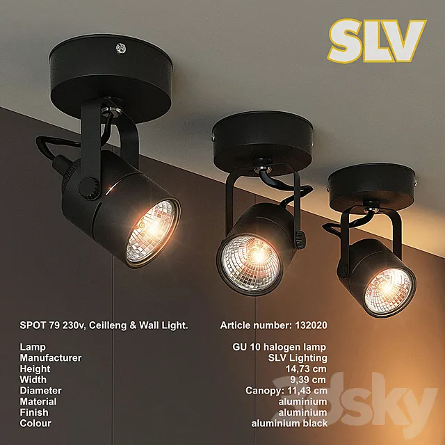 SLV SPOT 79 230V 3DS Max Model