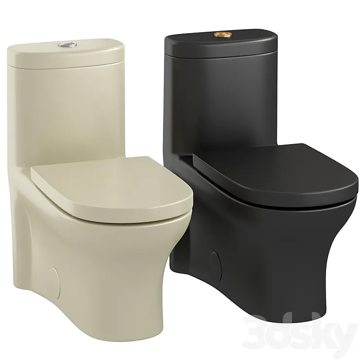 SM-1T108MB Monaco 1.28 GPF (Water Efficient) One-Piece Toilet (Seat Included) 3DS Max Model
