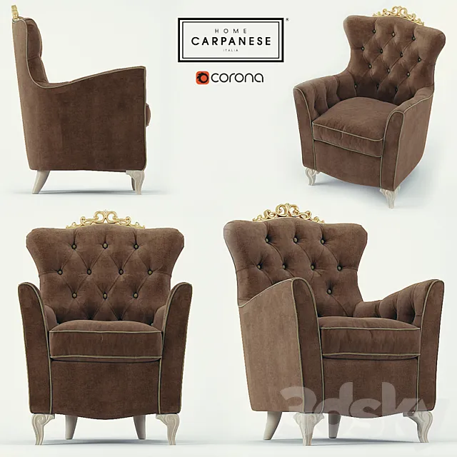 Small armchair Carpanese 3ds Max