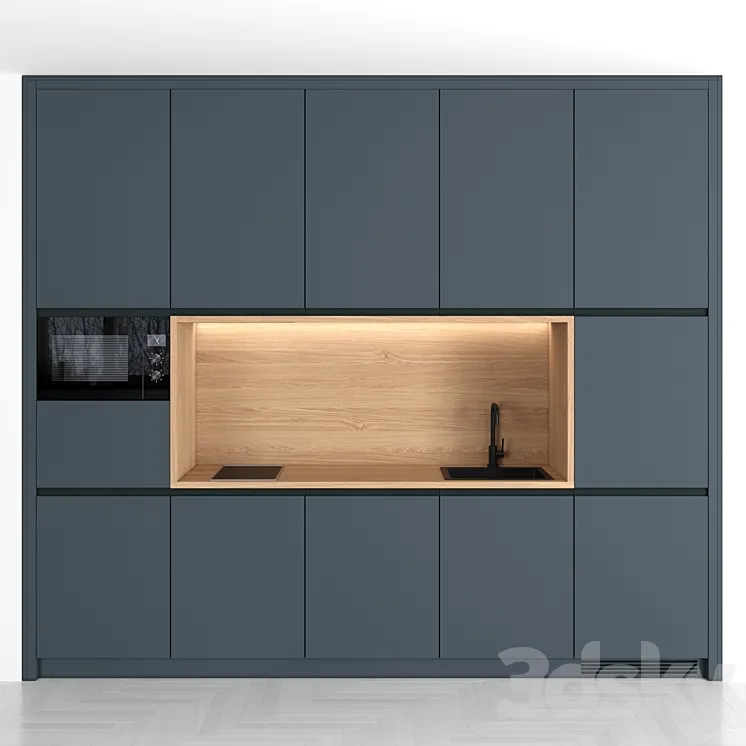 Small Modern Kitchen 85 3DS Max