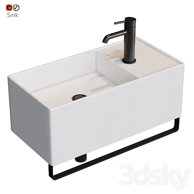 Small sink in the bathroom 3ds Max