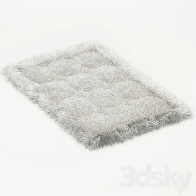 Small soft carpet of alpaca fur 3DS Max Model