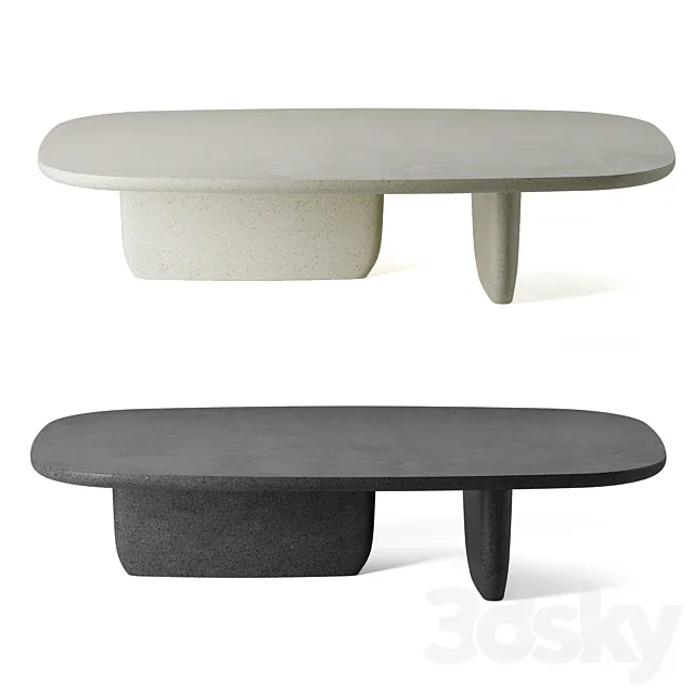 Small Tobi-Ishi outdoor table. B&B Italia 3ds Max