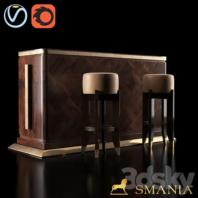 Smania Bar Set 3DS Max Model