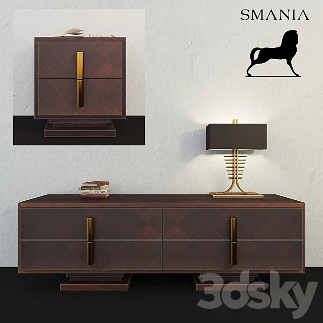 Smania Nestor dresser and nightstand 3DS Max Model