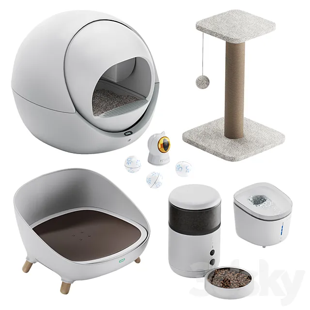 Smart Pets Accessories by Petoneer and Petree 3ds Max