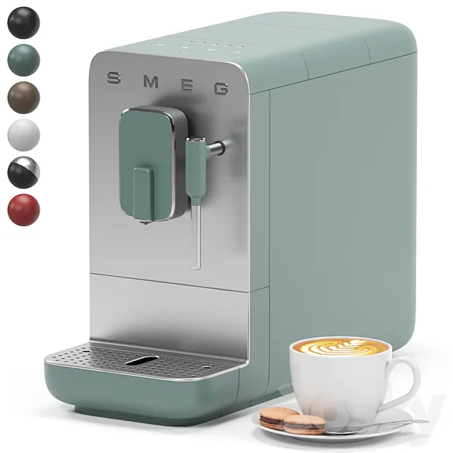 SMEG coffee machine BCC02EGMEU 3DS Max Model