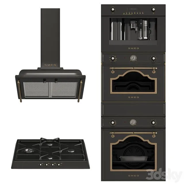 Smeg Cortina Black 3dsMax Model