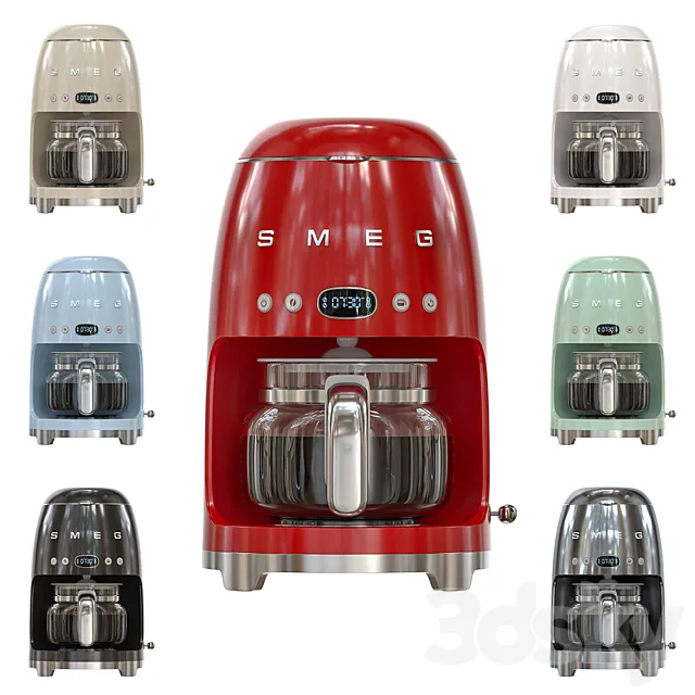 Smeg DCF02 Coffee Maker 3ds Max