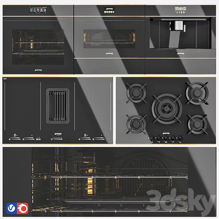 SMEG-Dolce Stil Novo Kitchen Appliance 3DS Max