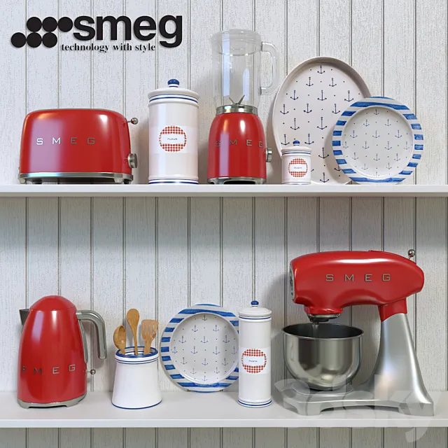 SMEG kitchen appliances 3ds Max