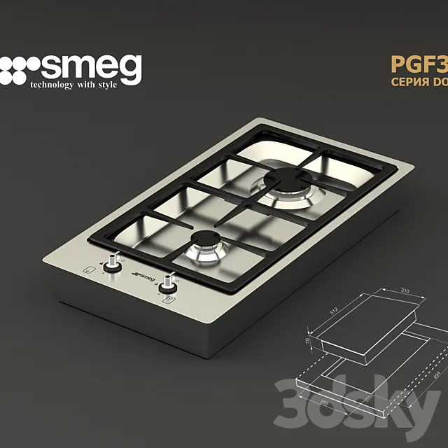 Smeg PGF32G 3ds Max