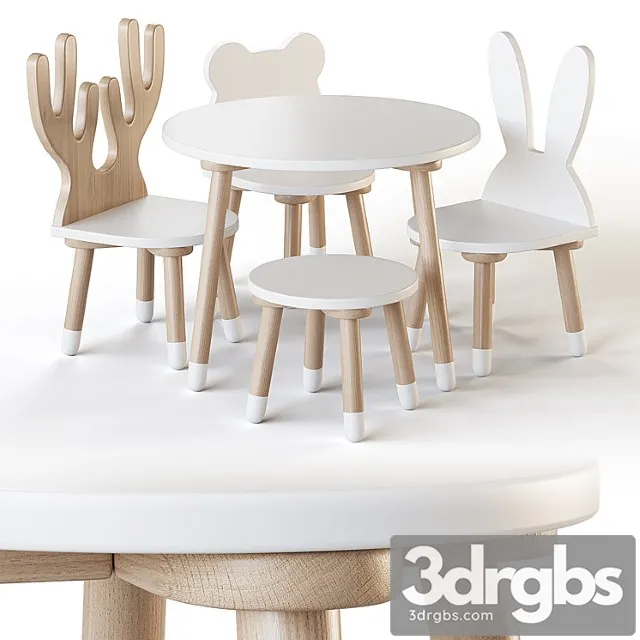 Smile artwood table and chairs for nursery
