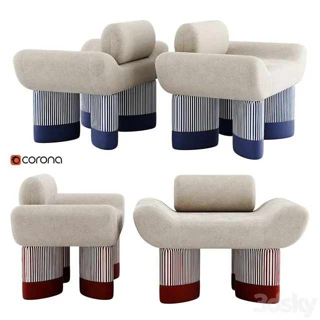 Smile Chair by Giancarlo Valle 3dsMax Model