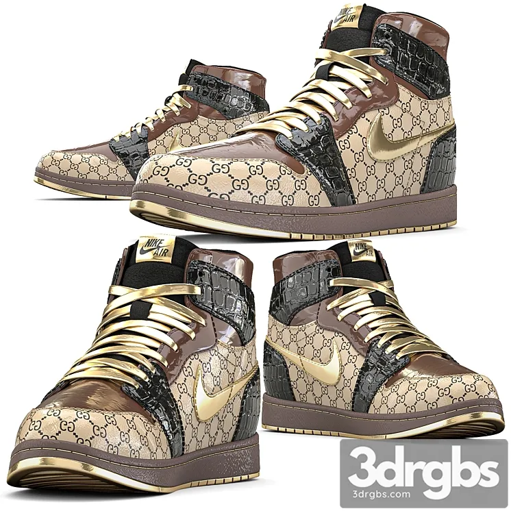 Sneakers Nike Gucci 3dsmax Download