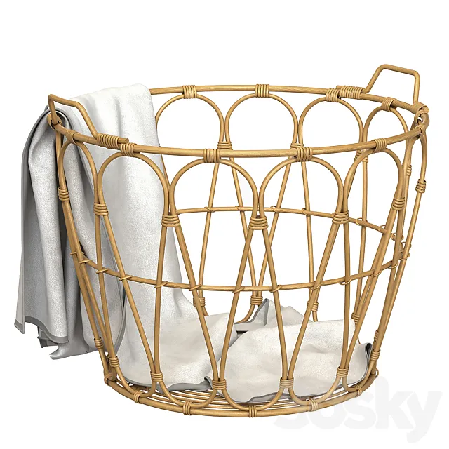 Snidad Ikea basket rattan 3ds Max