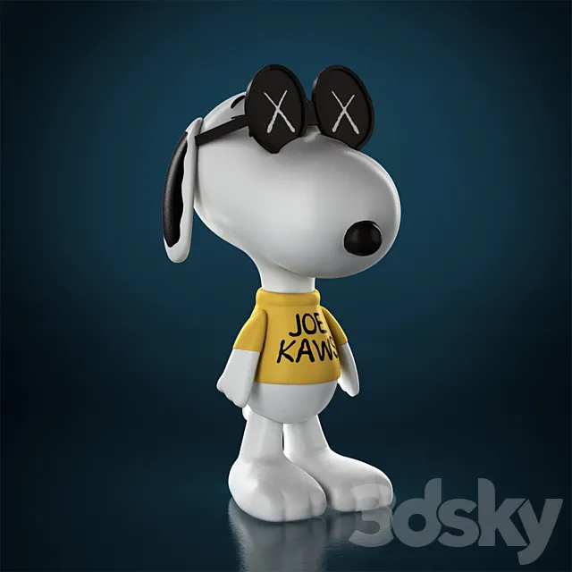 Snoopy KAWS 3ds Max