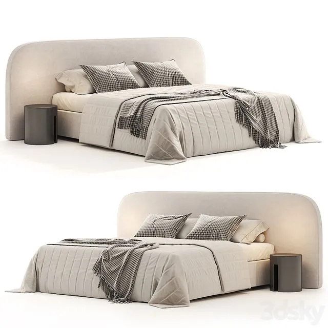 Snow Boucle Bed By Houseofisabella 3dsMax Model