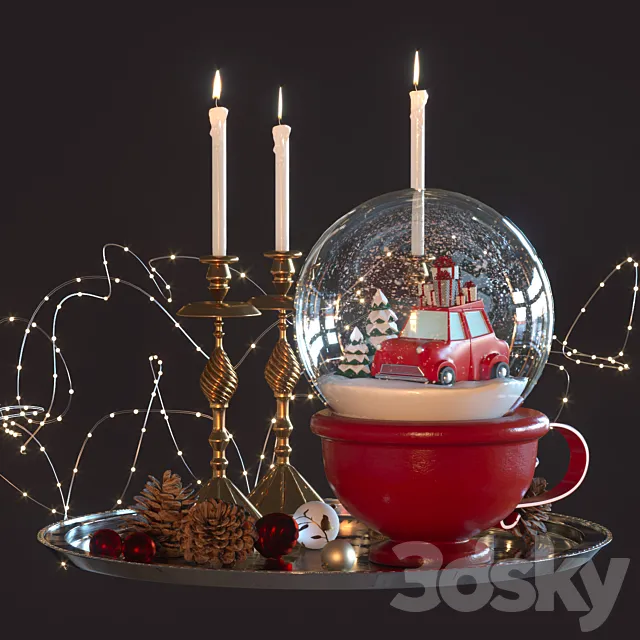 snow globe 3ds Max