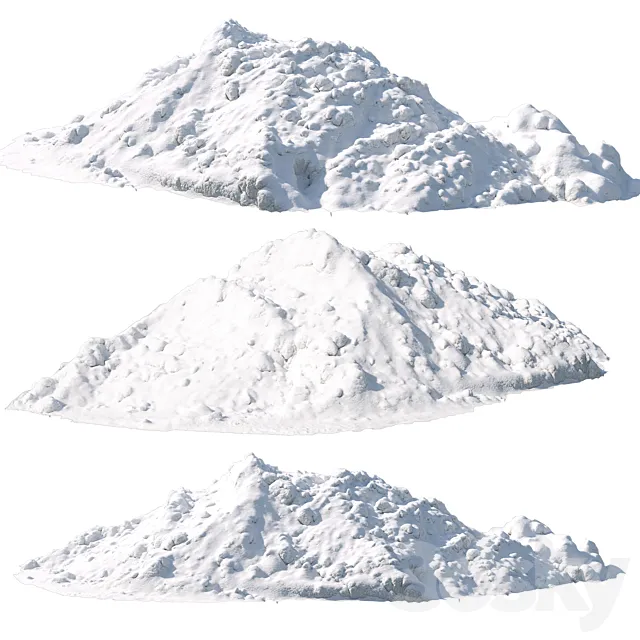 snow mountain 3ds Max