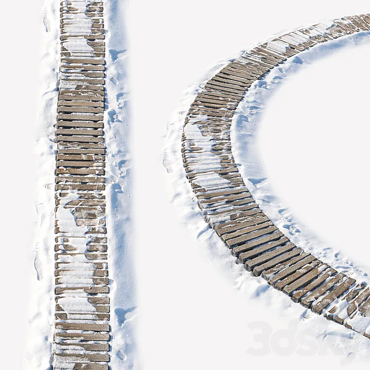 Snow trail_3 3DS Max