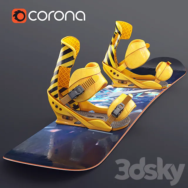 Snowboard 3ds Max